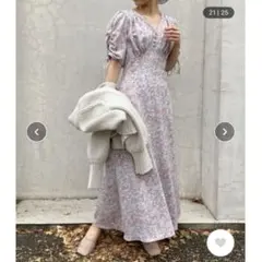 SNIDEL バリエーションマーメイドプリントワンピース