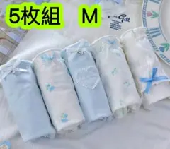 5枚組M レディースショーツ 女子下着　肌着 ローウエスト 綿 高校生　244号