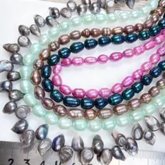 サービス品✨淡水カラーパール5本セットa1