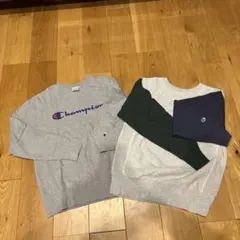 Champion Reverse Weave トレーナー L グレー2枚セット