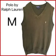 【Polo by Ralph Lauren】 Vネック ニット ベスト セーター