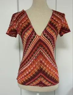 MISSONI ミッソーニ 半袖ニット マルチボーダー 42 イタリア製のサムネイル