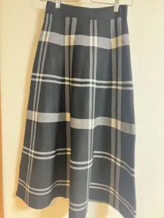 ✨アビトーキョー✨黒と白のチェック柄ロングスカート 新品タグ付き