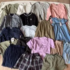 18点まとめ売り女の子150 通学ギャルシンプルワンピース新品込み