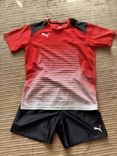 PUMA Tシャツ レッド/ブラック PUMAゲームパンツ/ブラック