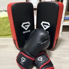 GronG ボクシンググローブ 10oz パンチングミット 2個セット 格闘技