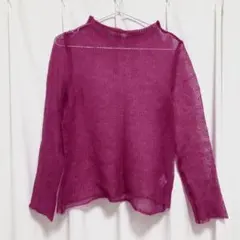 トレンドショッキングピンク　モヘヤニットのサムネイル