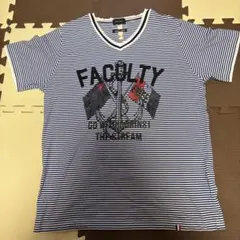 MALE & Co. ボーダーTシャツ Vネック スリムフィット　Y2Kのサムネイル