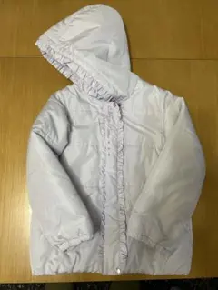 メゾピアノ　120 薄紫色 フリル付きダウンコート