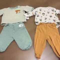 ユニクロパンどろぼうベビーパジャマ 80 パンダのおさじ　２点セット　長袖