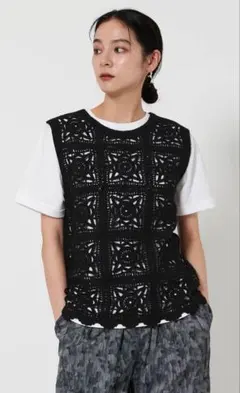 レース編み ベスト