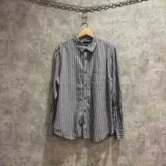 【送料無料】USA古着 FCUK ストライプ柄 シャツ ユニセックス 大きめ