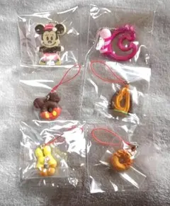 【レア】ディズニー／クッキーマスコット・イニシャルマスコット・ドーナツストラップ