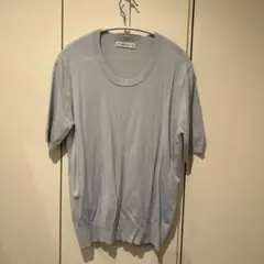 ZARA Knit ライトブルー 半袖 XL