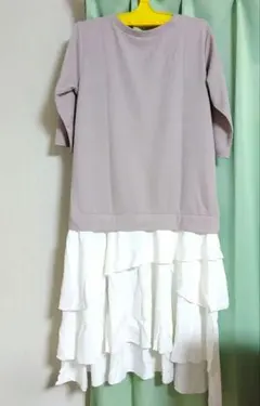 ロングワンピース　ドッキングワンピース　Lサイズ