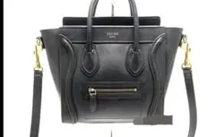 最安値Celine ラゲージ　ナノショッパー　ブラック レザー ショルダーバッグのサムネイル
