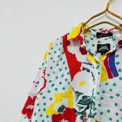 【Lee】ビンテージ 原色 アロハシャツ Sサイズ 丸襟 ヴィンテージのサムネイル