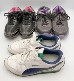 【3足まとめ売り】23-24cm プーマ他スニーカー セット レディース 運動用