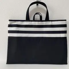 レッスンバッグ ハンドメイド ループ付き ストライプ