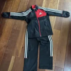 adidas ジャージ 黒/赤 130