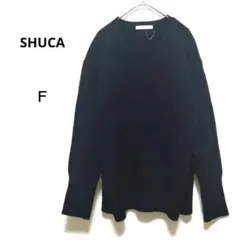 美品♡シュカ F 黒 Vネックセーター シンプルカジュアル GLOBALWARK