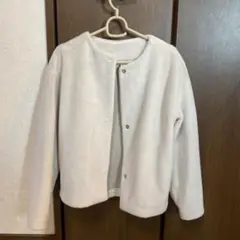 UNIQLO ホワイト フリースジャケット Mとコートセット