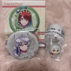 カラフルピーチ　どぬくさん　めじるしアクセサリー　ラメキラ缶バッチ