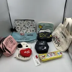 PEANUTS スヌーピー ミニポーチ　トートバッグ　ペンケース9点セット