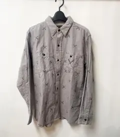 CUSTOM CULTURE バタフライナイフ柄　シャツ　グレー Mのサムネイル