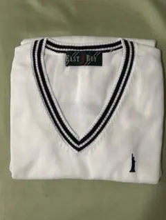 【EAST BOY】ホワイト Vネック スクールベスト