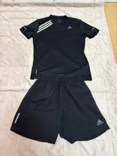 adidas ランニング・エアロレディ 上下セット Sサイズ 半袖 短パン