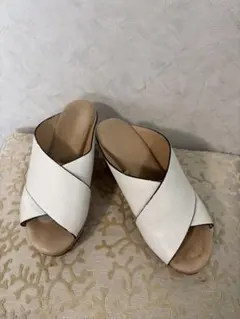 MODE KAORI モードカオリ ウェッジサンダル ホワイト Sサイズ23cm