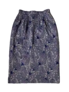 紫系花柄タイトスカート