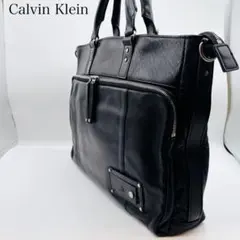カルバンクライン ビジネスバッグ レザー A4 ブラック