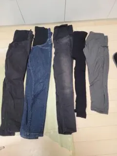 お買い得セット！　マタニティー　ジーパン　パンツ　レギンス　5枚セット