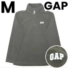 GAP ダークグレー ハーフジップ フリースプルオーバー Mサイズ