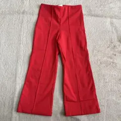 ZARA フレアパンツ レッド　104cm