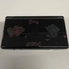ニンテンドーDS Lite 本体 黒色 ハートとバラデザイン