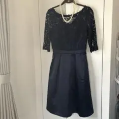 GIRL オケージョンドレス ワンピース　ネイビー　レース　M