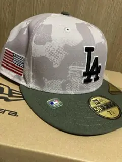 【美品】59FIFTY MLB2025 ArmedForcesDay ドジャース NEW ERA(ニューエラ) キャップ PC 59FIFTY オンフィールド MLB