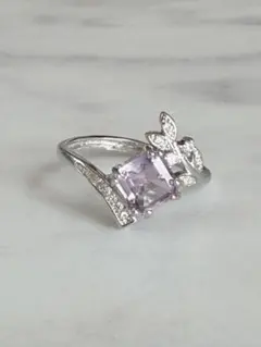 R110 アメジストリング 指輪 天然石 S925 訳あり