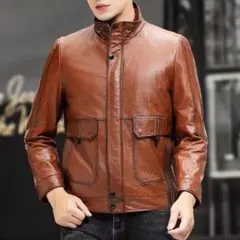 レザージャケット スタンドカラー 牛革