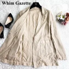 【美品】ウィムガゼット テーラードジャケット リネン100% 製品染め ベージュ