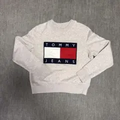 TOMMY JEANS ロゴスウェット Sサイズ グレー