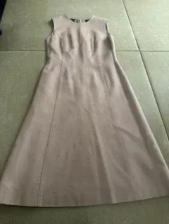 ブルックスブラザーズ　ベージュ ノースリーブ ひざ丈ワンピース