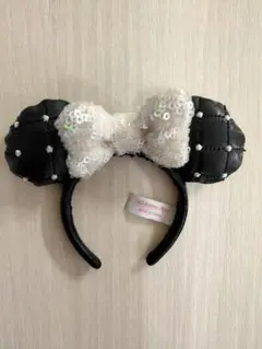 ミニーマウスレザー リボン付きカチューシャ　キーホルダー