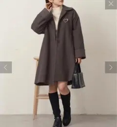 Chico ブローチ付ウールフレアコートのサムネイル