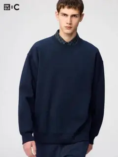 UNIQLO C オーバーサイズスウェットシャツ男女兼用XSネイビー トレーナー