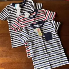 未使用タグ付き　ストライプ Tシャツ 130 3枚セット