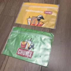 マクドナルド CHUMS ポーチ 2点セット　ジッパーポーチ